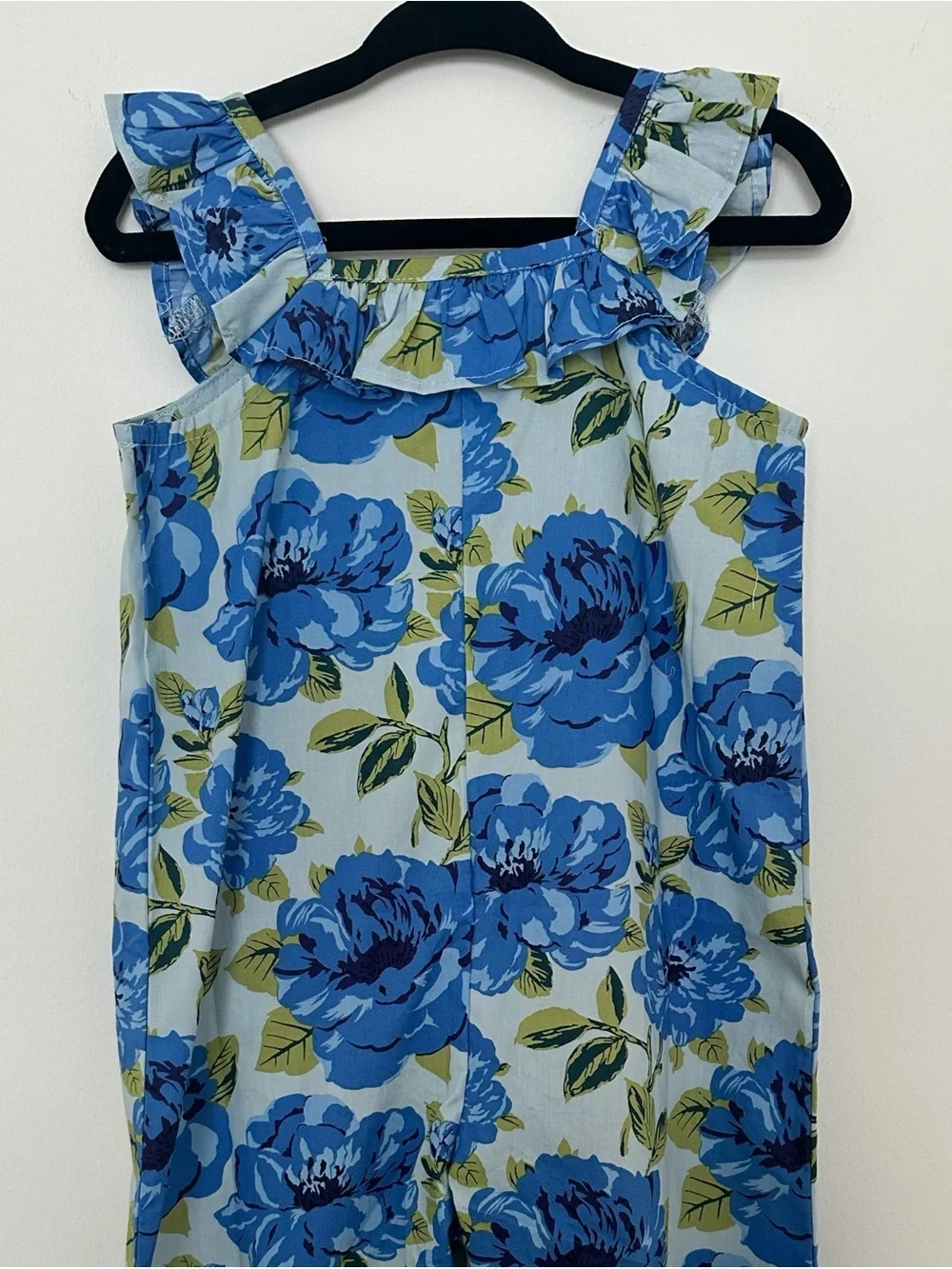 New Pink Chicken Baby Girls Ana Jumper Blue Peonies 12-18 months